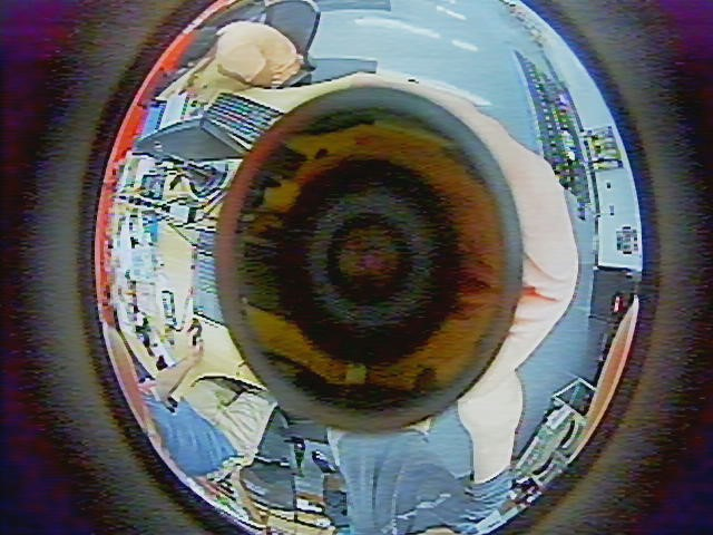 Picture of radial image from conical mirror