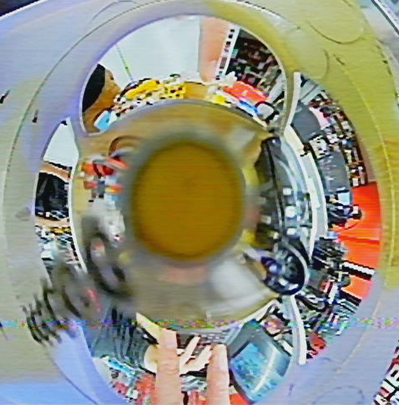 Radial picture of a classroom from inside an RC car